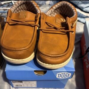 Hey Dude Walnut Stretch Sox Shoes